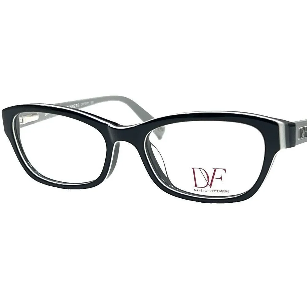 NEW Diane von Furstenberg DVF 5047 001 Black & Gray Eyeglasses Frames 50-17-135
